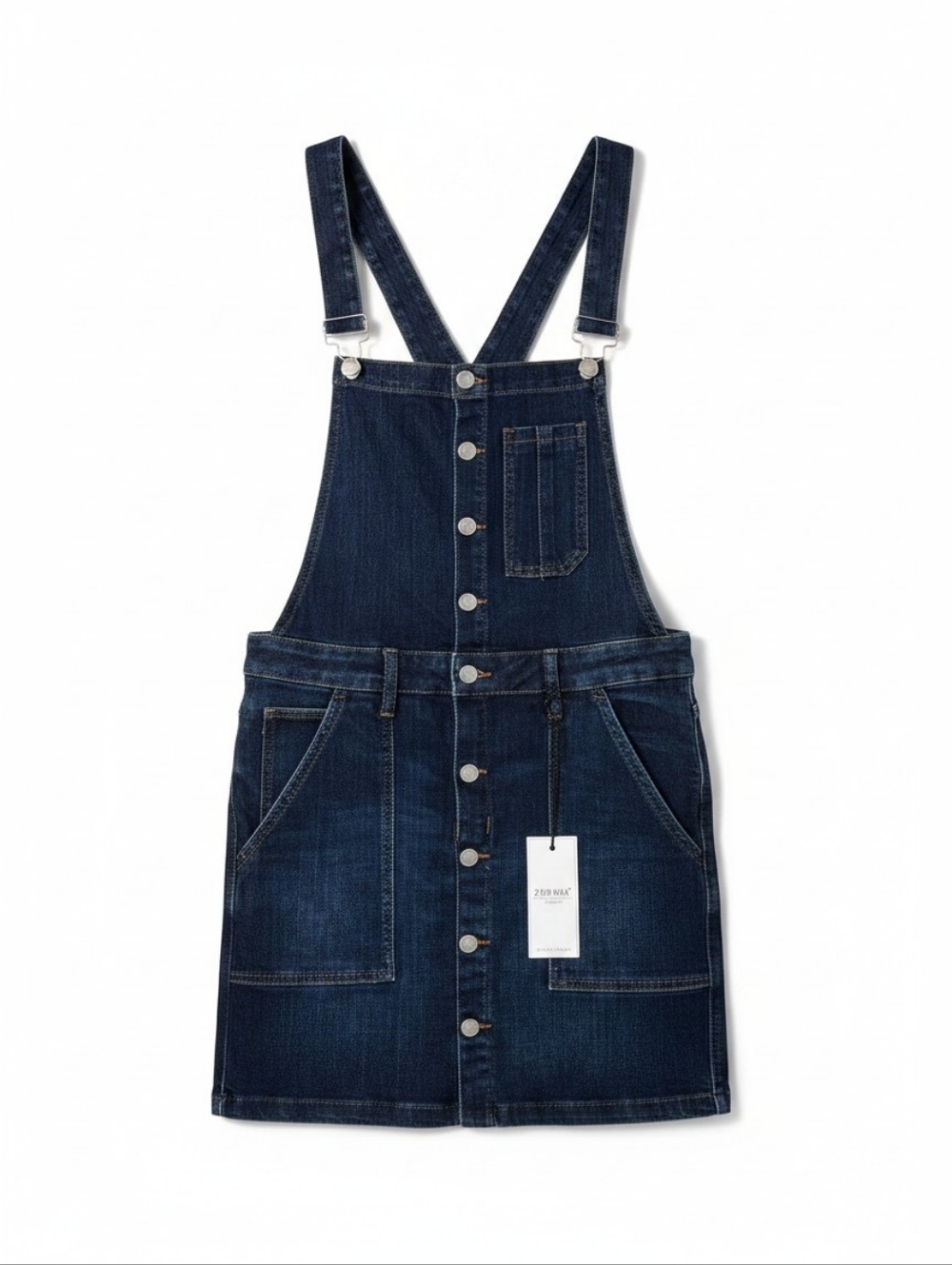 Judy Blue Denim Skirtall Dress Small NWT Overall Mini Dark Wash
